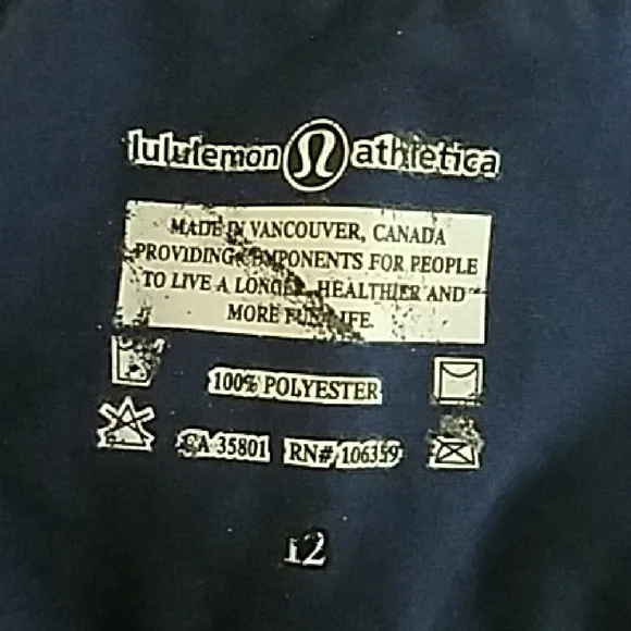 🛍️3/$10🛍️ Size 12 Vintage Lululemon Bright Blue Track Pants L - Picture 2 of 15